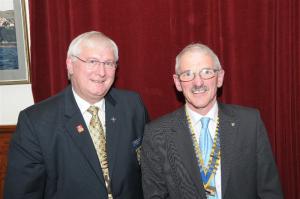 District Governor Andy Slater with President Donald Crawford